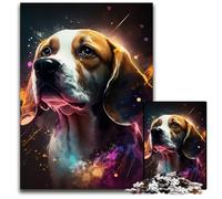 Puzzle fantasy Beagle per adulti, puzzle in legno da 1000 pezzi, rompicapo fai da te per adolescenti, 50x75CM/19,68x29,52 pollici