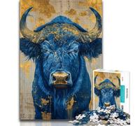 Puzzle Fantasy Buffalo per adolescenti, puzzle da 1000 pezzi, giochi divertenti per famiglie, ideale come regalo per tutta la famiglia, 38x26cm