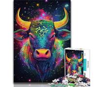 Puzzle Fantasy Buffalo per adulti, puzzle da 1000 pezzi, giochi educativi, decorazioni per la casa, ideali come regalo per tutta la famiglia (38x26cm)