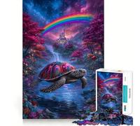 Puzzle fantasy Castello delle Tartarughe Arcobaleno per adolescenti, 1000 pezzi, gioco di logica, rilassante, taglio preciso, (50x75cm)