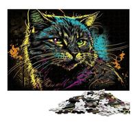 Puzzle Fantasy Cat da 1000 pezzi in cartone per adulti, rompicapo impegnativo, giocattolo rilassante per adolescenti, 26X38CM/10,23x14,96 pollici