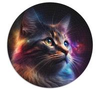 Puzzle Fantasy Cat da 1000 pezzi in cartone, regalo perfetto per la festa della mamma, compleanni, Natale, 67,5x67,5 cm