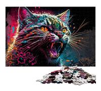 Puzzle Fantasy Cat da 1000 pezzi per adulti, in cartone, perfetto per la casa o l'ufficio, regalo di Natale ideale 26X38CM/10,23x14,96 pollici