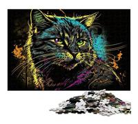 Puzzle Fantasy Cat da 1000 pezzi per adulti, perfetti per riunioni di famiglia, compleanni, feste, 50x75CM/19,68x29,52 pollici.