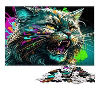 Puzzle Fantasy Cat da 1000 pezzi per adulti. Puzzle difficili per adulti. Ideale come regalo di Natale e decorazione per la casa. 26X38CM/10,23x14,96 pollici.