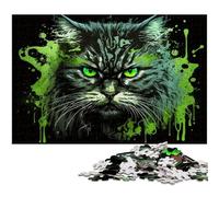 Puzzle Fantasy Cat da 1000 pezzi per adulti. Puzzle per adulti ideali per gli innamorati, Capodanno e San Valentino, 50x75CM/19,68x29,52 pollici.