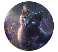 Puzzle Fantasy Cat da 1000 pezzi per adulti, puzzle rotondo da 1000 pezzi, gioco creativo per famiglie e decorazioni per la casa, regalo di Natale perfetto per adolescenti, 67,5x67,5 cm