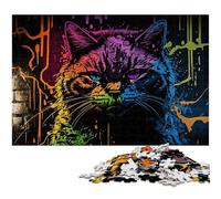 Puzzle Fantasy Cat da 1000 pezzi, puzzle impossibili per adulti, ideale per adolescenti e collezionisti, regalo da viaggio, attività per famiglie, 26X38CM/10,23x14,96 pollici.
