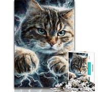 Puzzle Fantasy Cat Jigsaw Puzzle per adolescenti 1000 pezzi decorazione da parete unica regali di compleanno e Natale adatti per bambini di età compresa tra 14 e 50cm (50x75cm)