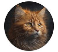 Puzzle Fantasy Cat per adulti, 1000 pezzi, gioco rompicapo rotondo, gioco interattivo per famiglie, adatto dai 14 anni in su, 67,5x67,5 cm.