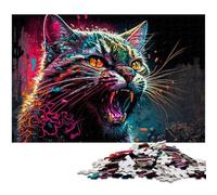 Puzzle Fantasy Cat per adulti, puzzle in legno da 1000 pezzi per adulti, rompicapo impegnativo per adolescenti, divertente serata di giochi in famiglia 50x75CM/19,68x29,52 pollici