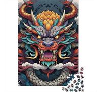 Puzzle fantasy con drago volante, giochi stimolanti per famiglie, puzzle in cartone riciclato al 100% per bambini adulti, regalo di compleanno, 300 pezzi (40x28 cm)