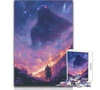 Puzzle fantasy con mostri mistici e battaglie per adolescenti, 1000 pezzi, risoluzione dei problemi, divertimento educativo, meravigliosa opzione regalo premurosa, dimensioni 38x26cm