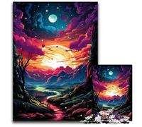 Puzzle fantasy con paesaggio planetario 1000 pezzi puzzle difficili per adulti gioco interattivo per famiglie sfida mentale giocattolo educativo 1000 pezzi (38x26 cm)
