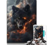 Puzzle fantasy con ritratto di lupo per adolescenti, puzzle da 1000 pezzi, gioco per famiglie, antistress, sfida difficile, regali di Babbo Natale segreto, 38x26cm