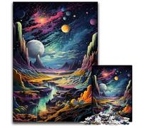 Puzzle fantasy Cosmic Planet da 1000 pezzi per adulti puzzle in legno Halloween Pasqua Capodanno 1000 pezzi (75x50 cm)