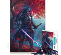Puzzle fantasy da 1000 pezzi a tema samurai per ragazzi, gioco di logica stimolante, ideale per il tempo in famiglia, con bordi trasparenti e una piacevole sorpresa (50x75cm)