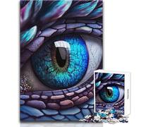Puzzle fantasy da 1000 pezzi con occhio di drago blu per adolescenti, gioco di sviluppo del pensiero logico, ottimo regalo per momenti significativi, dimensioni 50x75cm