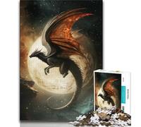 Puzzle fantasy da 1000 pezzi per adolescenti puzzle fantasy con draghi per adulti e adolescenti 1000 pezzi antistress sfida difficile migliora l'amore tra coppie (38x26cm)