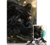 Puzzle fantasy della pantera nera per adolescenti, aiuta il cervello ad allenarsi Giocattoli avvincenti per coltivare la pazienza Adatto alle coppie (75x50cm)