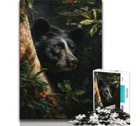 Puzzle fantasy dell'orso nero per adulti e ragazzi, 1000 pezzi, gioco educativo e sfida giocattolo, ideale come regalo per tutta la famiglia (38x26cm)