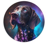 Puzzle Fantasy Dog da 1000 pezzi per adulti, puzzle rotondo da 1000 pezzi, gioco per adulti, regalo per famiglie, gioco interattivo, sfida mentale, 67,5x67,5 cm