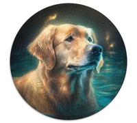 Puzzle Fantasy Dog da 1000 pezzi per adulti, puzzle rotondo da 1000 pezzi, rompicapo ad alta difficoltà per adolescenti, 67,5x67,5 cm