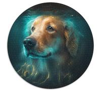 Puzzle Fantasy Dog da 1000 pezzi per adulti, puzzle rotondo da 1000 pezzi, rompicapo ad alta difficoltà per adolescenti, 67,5x67,5 cm