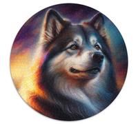 Puzzle Fantasy Dog per adulti, 1000 pezzi, puzzle rotondo, rompicapo, gioco interattivo per famiglie, adatto dai 14 anni in su, 67,5x67,5 cm.