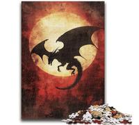 Puzzle Fantasy Dragon da 1000 pezzi per adulti, aiuta il cervello a esercitare i giocattoli avvincenti per coltivare la pazienza Gioco di sfida unico 26x38cm