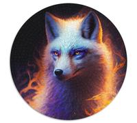 Puzzle Fantasy Fox da 1000 pezzi per adulti, Halloween, Pasqua, Capodanno, 67,5x67,5 cm