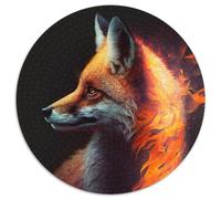Puzzle Fantasy Fox da 1000 pezzi per adulti, puzzle rotondo da 1000 pezzi, gioco creativo per famiglie e decorazioni per la casa, regalo di Natale perfetto per adolescenti, 67,5x67,5 cm