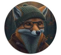 Puzzle Fantasy Fox da 1000 pezzi, rotondo, per adulti, design intricato per adolescenti, decorazioni fai da te e divertimento che stimola la mente, 67,5x67,5 cm.