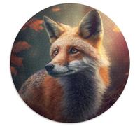 Puzzle Fantasy Fox per adulti, puzzle rotondi da 1000 pezzi per principianti, ottimo come regalo di compleanno e per le feste, 67,5x67,5 cm.