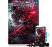 Puzzle fantasy giapponese Samurai da 1000 pezzi per ragazzi, gioco di logica stimolante, momento di relax, bordi chiari, regalo creativo (38x26cm)