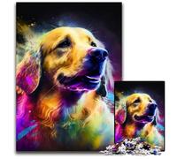 Puzzle fantasy Golden Retriever da 1000 pezzi, puzzle impegnativi, adolescenti, coppie e amici per compleanni e Natale, 50x75CM/19,68x29,52 pollici.