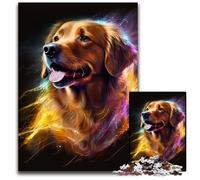 Puzzle fantasy Golden Retriever da 1000 pezzi, puzzle impegnativi, rompicapo impegnativo, attività per famiglie, arredamento per la casa, regalo di Natale 50x75CM/19,68x29,52 pollici