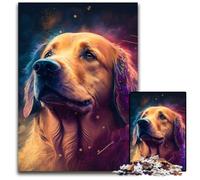 Puzzle Fantasy Golden Retriever da 1000 pezzi, regalo per adulti, gioco di sfida mentale per adolescenti e interazione familiare, 50x75CM/19,68x29,52 pollici