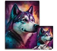 Puzzle Fantasy Husky da 1000 pezzi, regalo per adulti, gioco di sfida mentale per adolescenti e interazione familiare, 26X38CM/10,23x14,96 pollici.