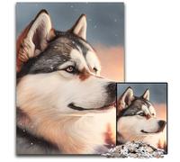 Puzzle fantasy Husky per adulti, puzzle difficili da 1000 pezzi per adulti, gioco di sfida mentale per adolescenti e interazione familiare, 50x75CM/19,68x29,52 pollici