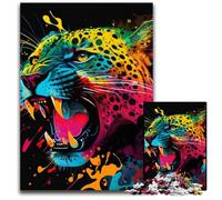 Puzzle Fantasy Leopard da 1000 pezzi per adulti, puzzle in legno, rompicapo impegnativo per adolescenti, gioco interattivo divertente per famiglie, 50x75CM/19,68x29,52 pollici