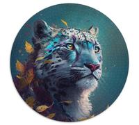 Puzzle Fantasy Leopard da 1000 pezzi per adulti. Puzzle rotondi da 1000 pezzi per adulti. Ideale per gli innamorati, perfetto regalo di Natale, Capodanno e San Valentino. Dimensioni: 67,5x67,5 cm.
