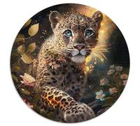 Puzzle Fantasy Leopard da 1000 pezzi per adulti. Puzzle rotondi da 1000 pezzi per adulti. Perfetti per decorare casa e ufficio, feste, compleanni e regali di Natale. Dimensioni: 67,5x67,5 cm.