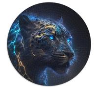 Puzzle Fantasy Leopard da 1000 pezzi per adulti, puzzle rotondo da 1000 pezzi, gioco creativo per famiglie e decorazioni per la casa, regalo di Natale perfetto per adolescenti, 67,5x67,5 cm