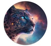 Puzzle Fantasy Leopard da 1000 pezzi per adulti, puzzle rotondo da 1000 pezzi, rompicapo ad alta difficoltà per adolescenti, 67,5x67,5 cm