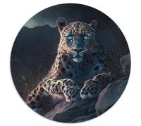 Puzzle Fantasy Leopard da 1000 pezzi per adulti, puzzle rotondo da 1000 pezzi, rompicapo ad alta difficoltà per adolescenti, 67,5x67,5 cm