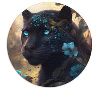 Puzzle Fantasy Leopard da 1000 pezzi, puzzle rotondo da 1000 pezzi, attività divertenti a casa, regalo di compleanno, regali da viaggio 67,5x67,5 cm