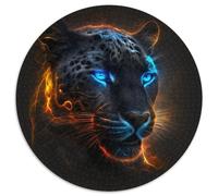 Puzzle Fantasy Leopard da 1000 pezzi, puzzle rotondo da 1000 pezzi, attività divertenti a casa, regalo di compleanno, regali da viaggio 67,5x67,5 cm