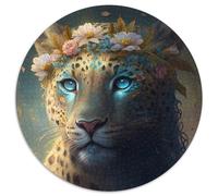Puzzle Fantasy Leopard da 1000 pezzi, puzzle rotondo da 1000 pezzi, attività divertenti a casa, regalo di compleanno, regali da viaggio 67,5x67,5 cm