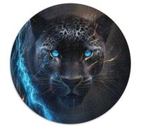 Puzzle Fantasy Leopard per adulti, 1000 pezzi, puzzle rotondo, attività per famiglie, rompicapo, arredamento per la casa, regalo di Natale, 67,5x67,5 cm.